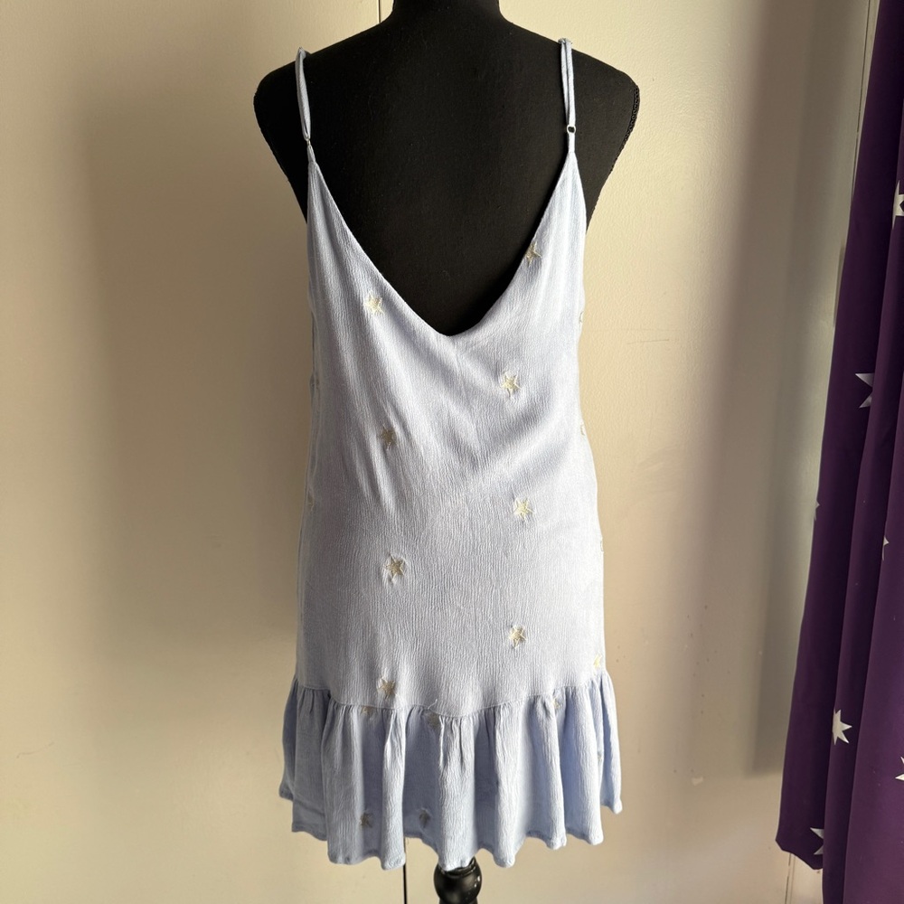 Storia Periwinkle Blue Shine Bright Swing Dress Stars Celestial Women’s Small - Picture 4 of 16